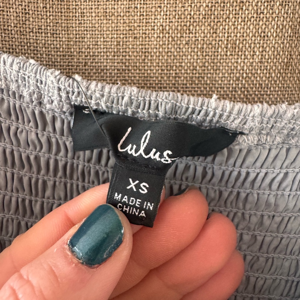 NWT Lulu's Light Blue Floral Midi Dress - Picture 3 of 11